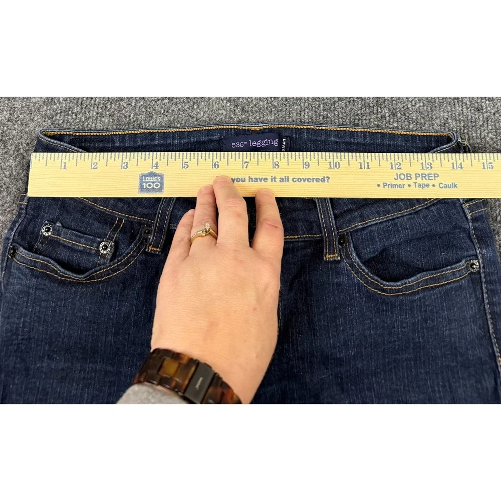 Levi's 535 Legging Jeans Women's Size 11 Short Dark Wash Stretch Mid Rise Denim